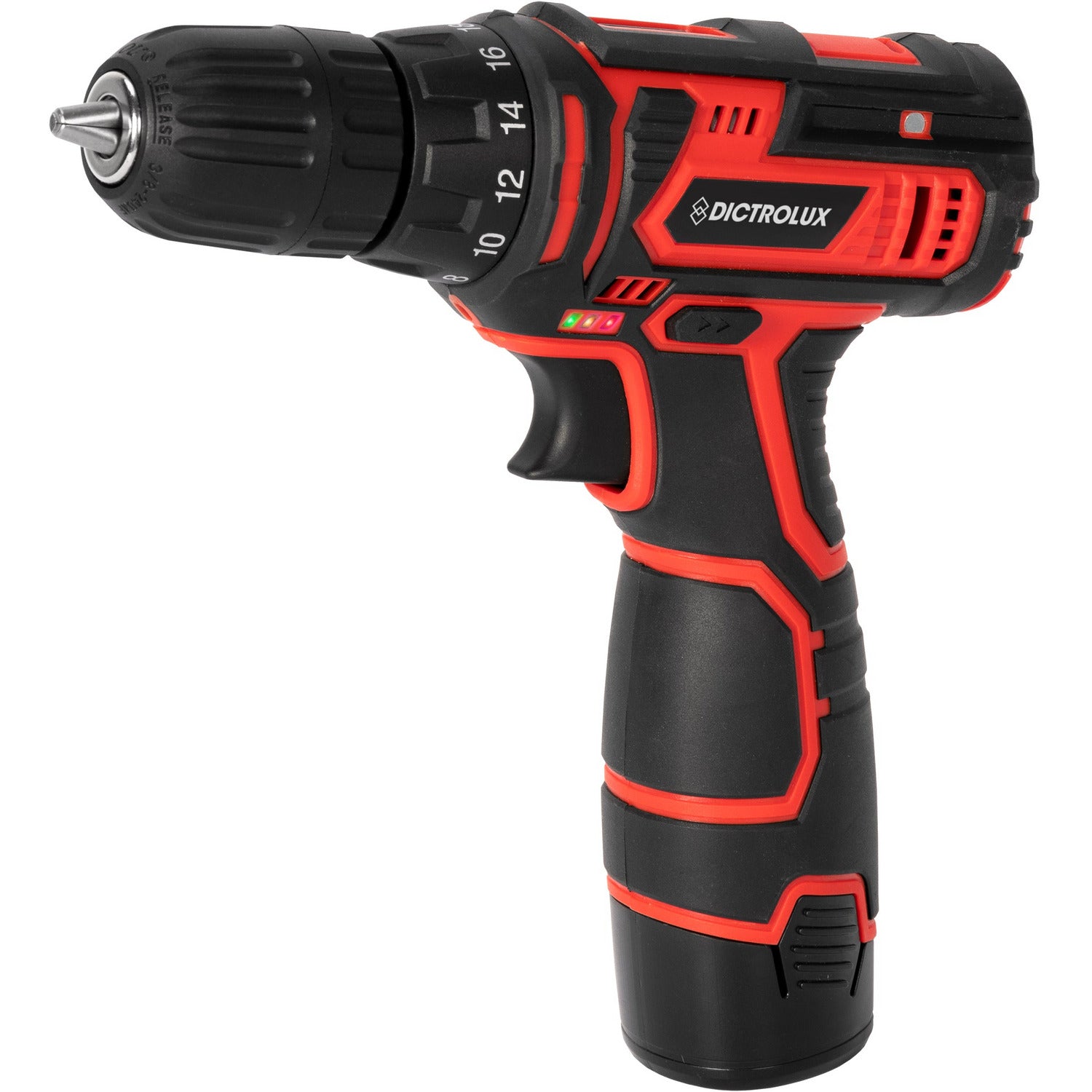 DICTROLUX - Valigetta kit attrezzi con Trapano Avvitatore ricaricabile - 135 Accessori inclusi